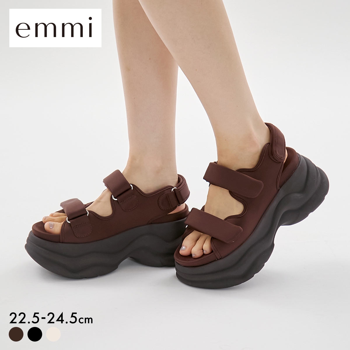エミ ボリュームソールサンダル emmi