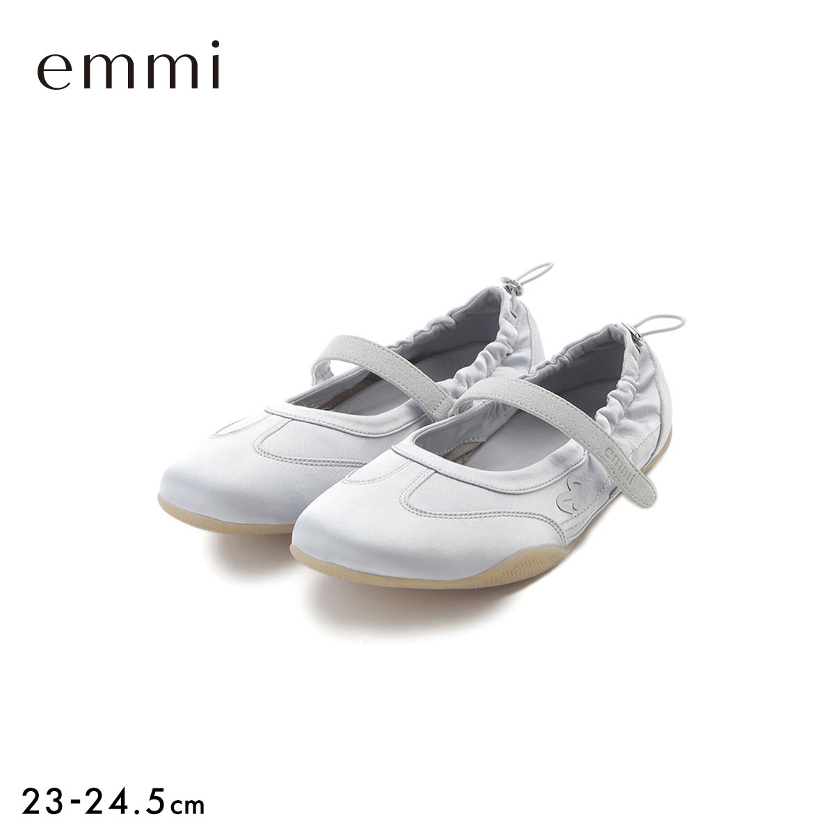 エミ em サテンメリージェーンスニーカーemmi(LBU-薄ブルー-23.0cm)