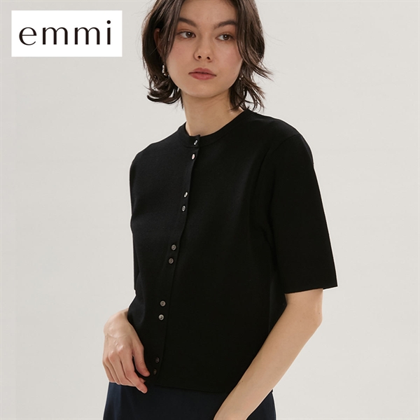 エミ ハーフスリーブニットカーディガン ウォッシャブル UVカット 接触冷感 emmi