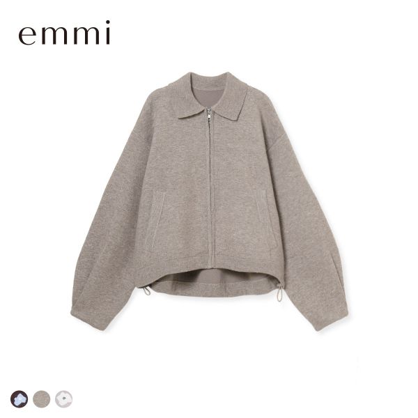 エミ ブルゾンライクカーディガン emmi