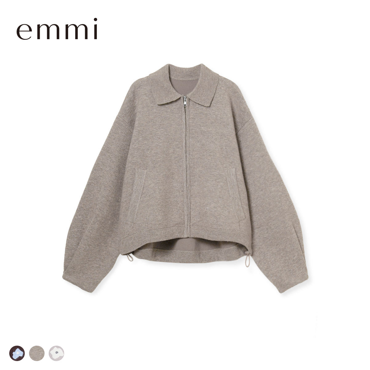 エミ ブルゾンライクカーディガン emmi(MO-モカ-Free)