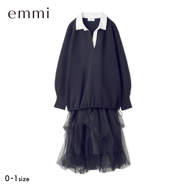 エミ ラガーニットトップス×チュールタックスカートセット emmi