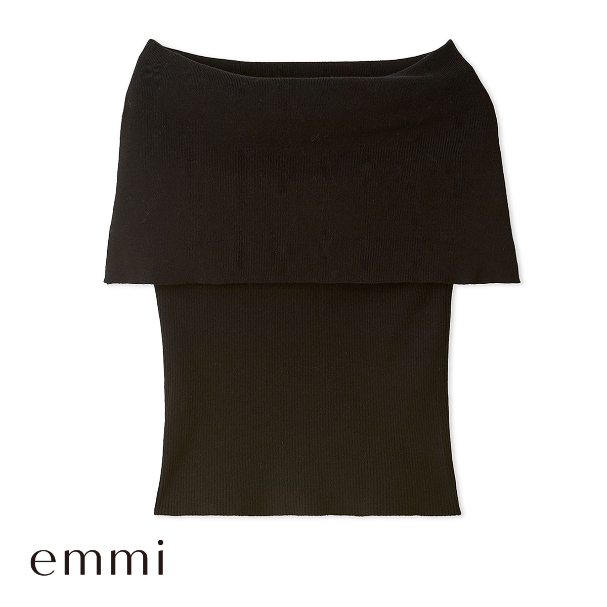 emmi オフショルダーニット ボーダー 半袖 オフショルグラインダーボーダーニット TOPS[品番：MKSW0051806