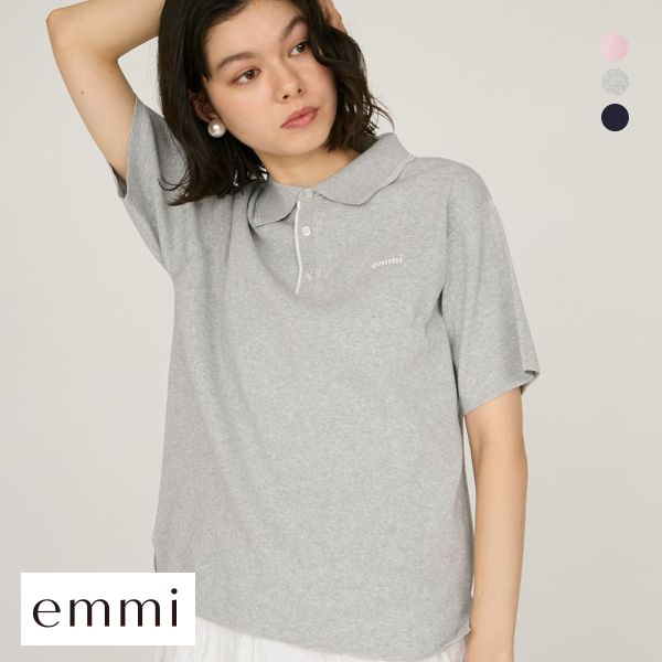 エミ emmiロゴニットポロトップス emmi