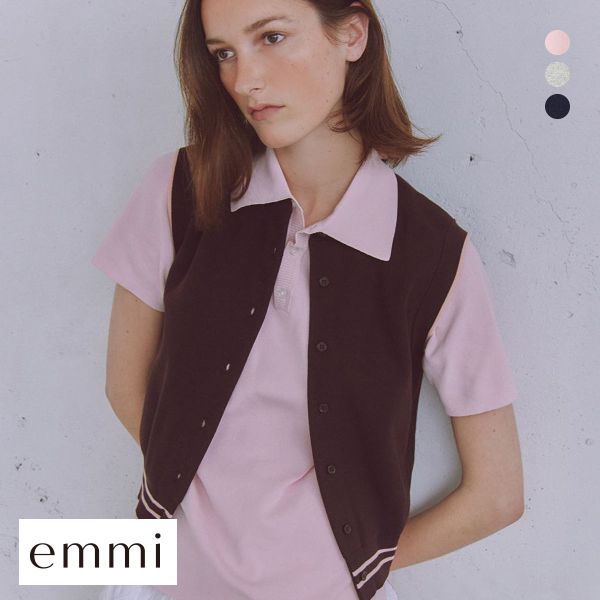 エミ emmiロゴニットポロトップス emmi