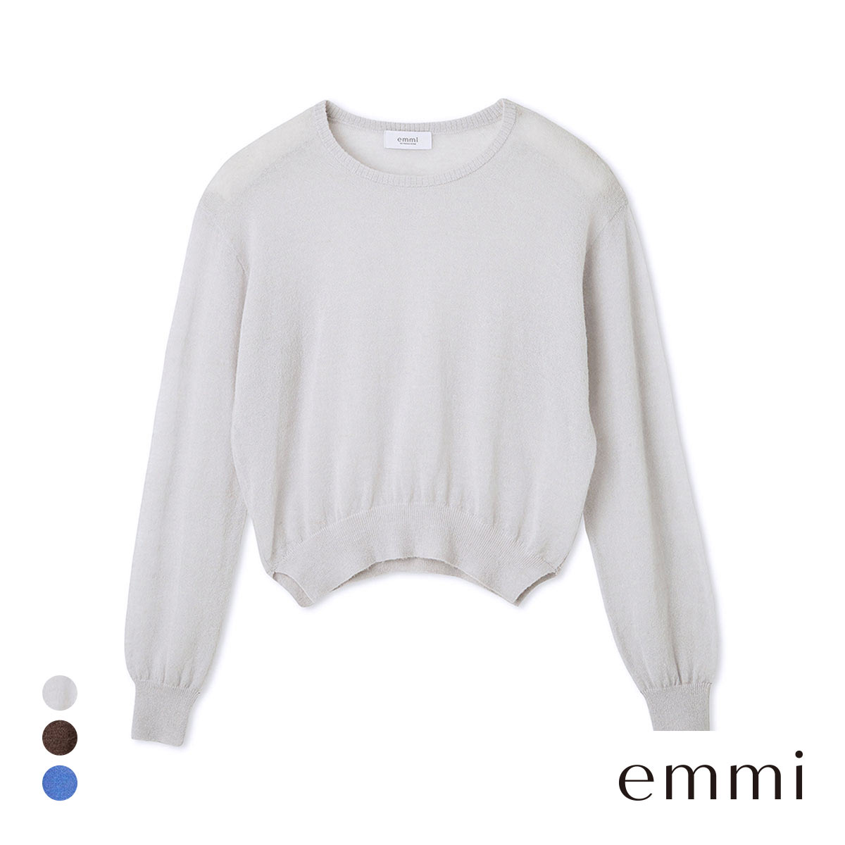 エミ シアーニットトップス emmi(LGY-薄グレー-Free)