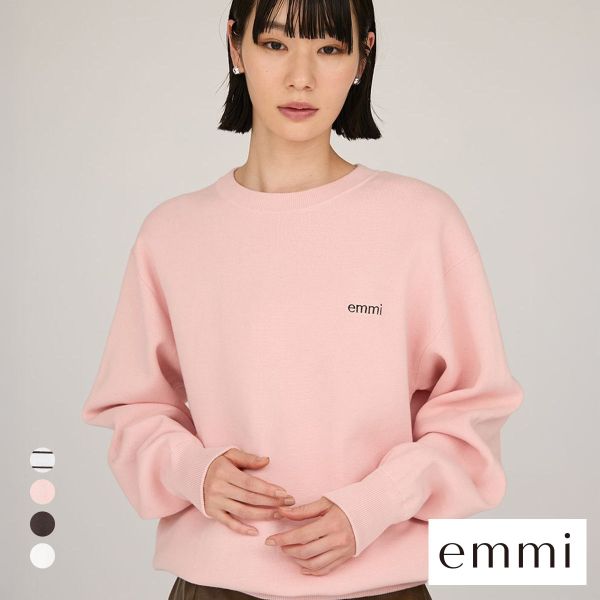 エミ emmiロゴミラノリブトップス emmi ONLINE限定カラー