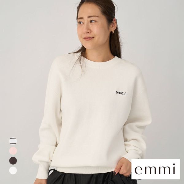 エミ emmiロゴミラノリブトップス emmi ONLINE限定カラー