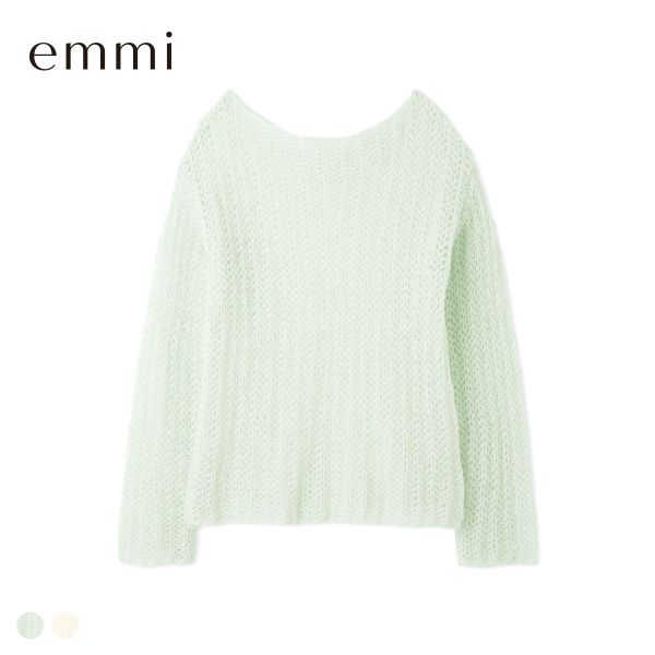 エミ ルーズモヘアニットトップス emmi