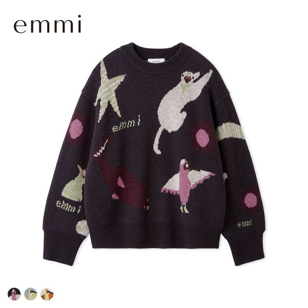 エミ Global warming ジャガードニットトップス emmi