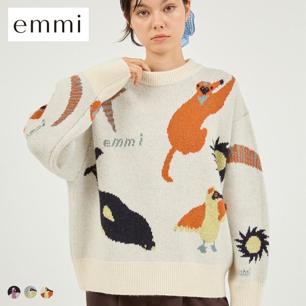 エミ Global warming ジャガードニットトップス emmi
