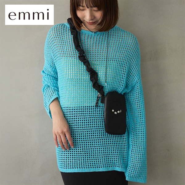 エミ メッシュニットプルオーバー emmi