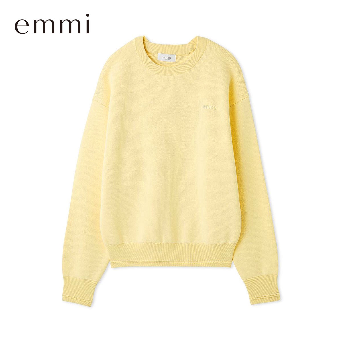 エミ emmiロゴスウェットライクニット emmi(YE-イエロー-Free)
