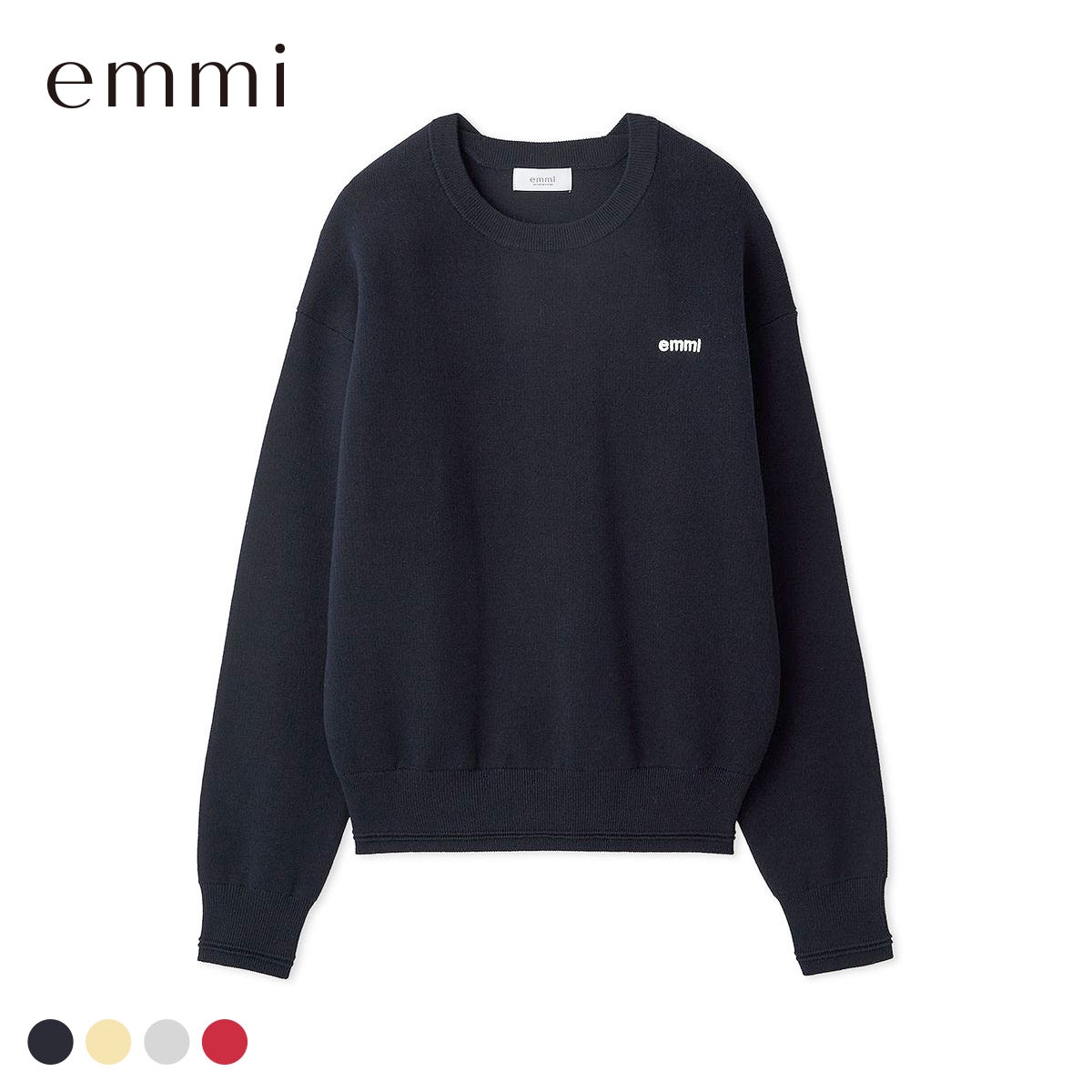 エミ emmiロゴスウェットライクニット emmi
