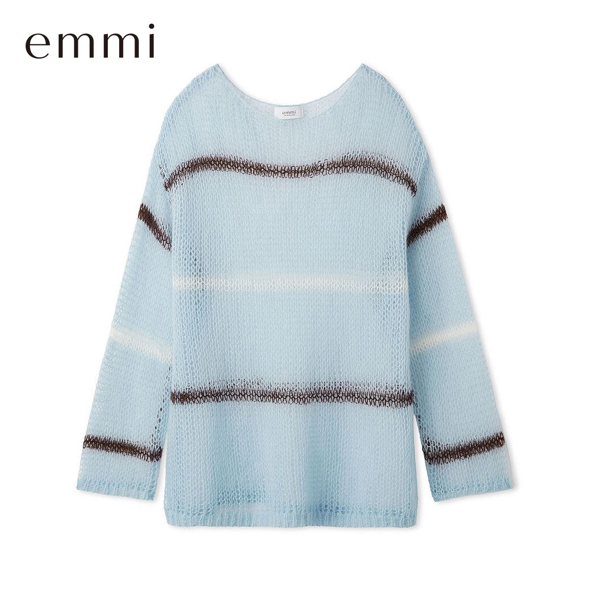 エミ モヘアニットプルオーバー emmi(LBU-薄ブルー-Free)
