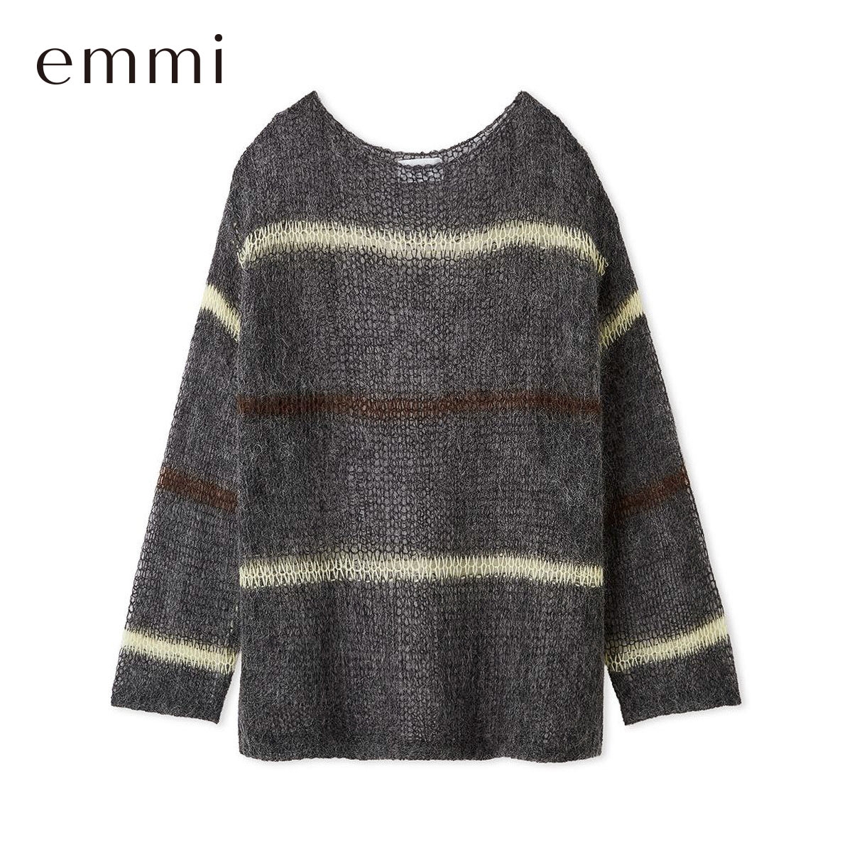 エミ モヘアニットプルオーバー emmi(DGY-濃グレー-Free)