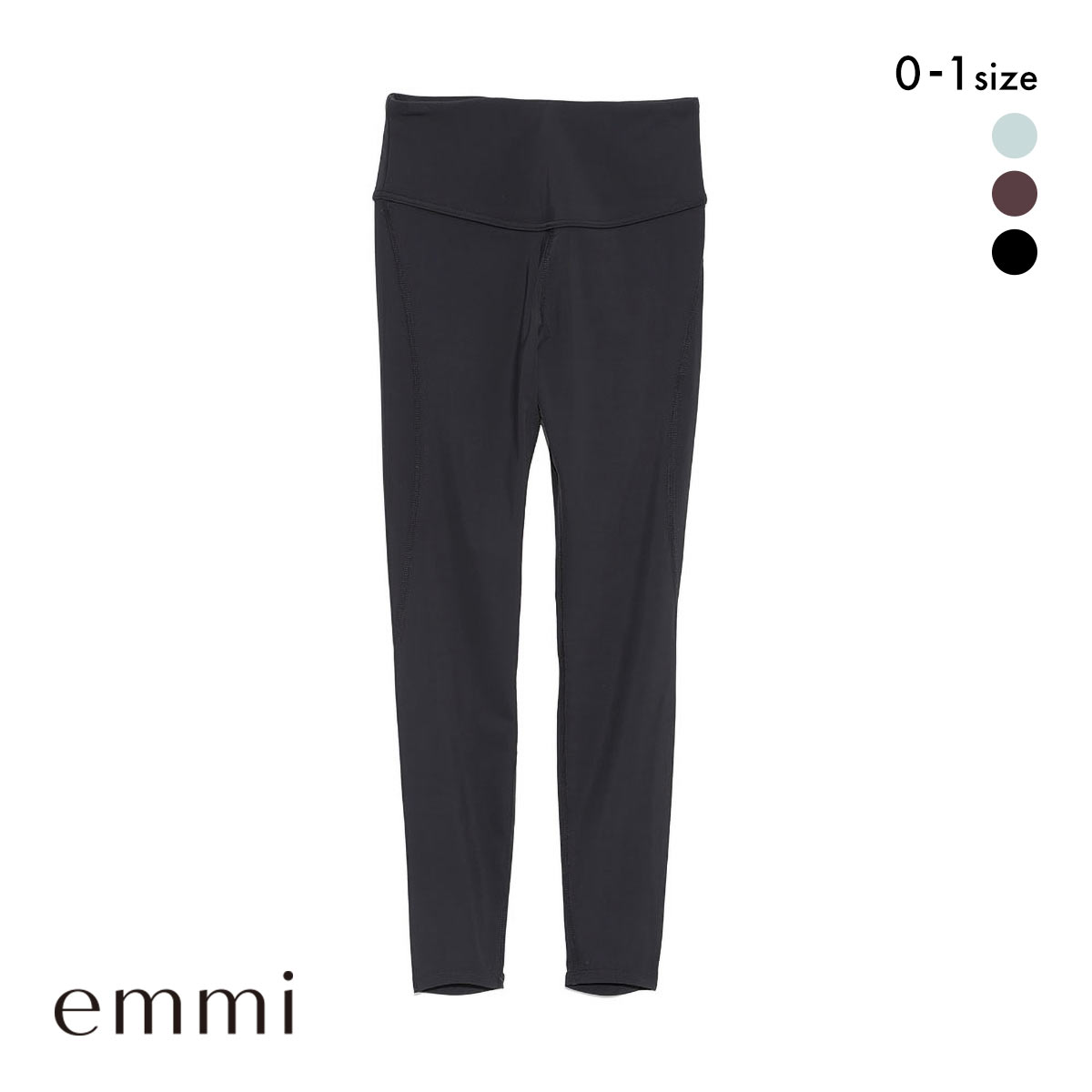 エミ WELLNESS&TRAINING サステナレッチレギンス emmi(BK-ブラック-0)