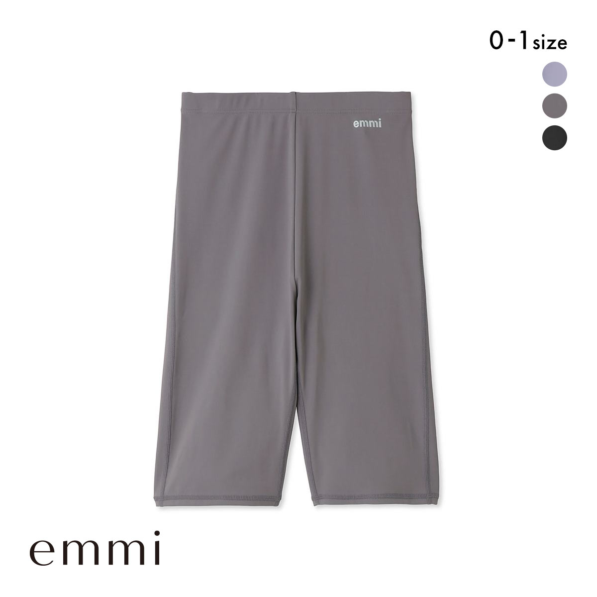 エミ WELLNESS&TRAINING サステナレッチハーフレギンス emmi(CGY-チャコールグレー-0)