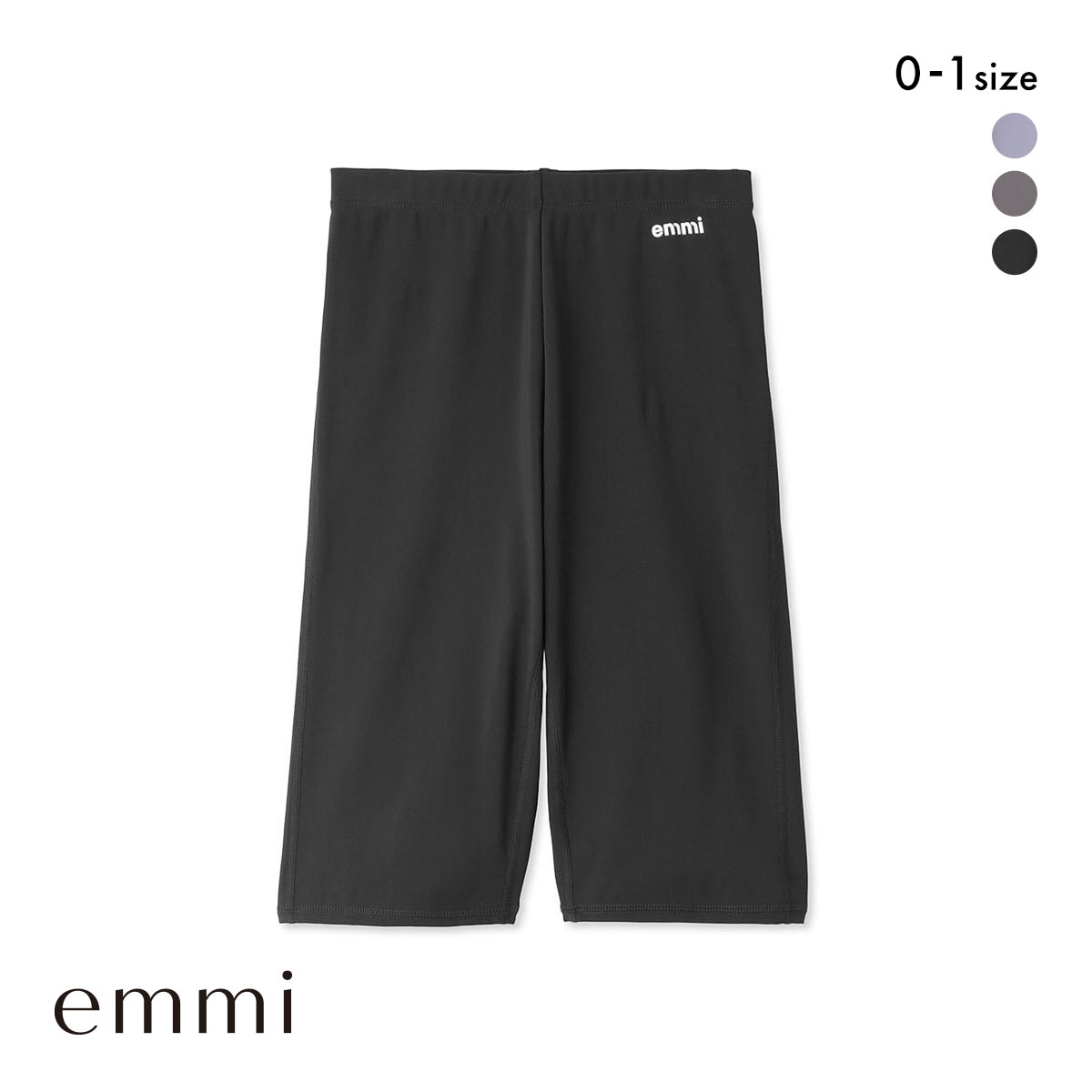エミ WELLNESS&TRAINING サステナレッチハーフレギンス emmi(BK-ブラック-0)