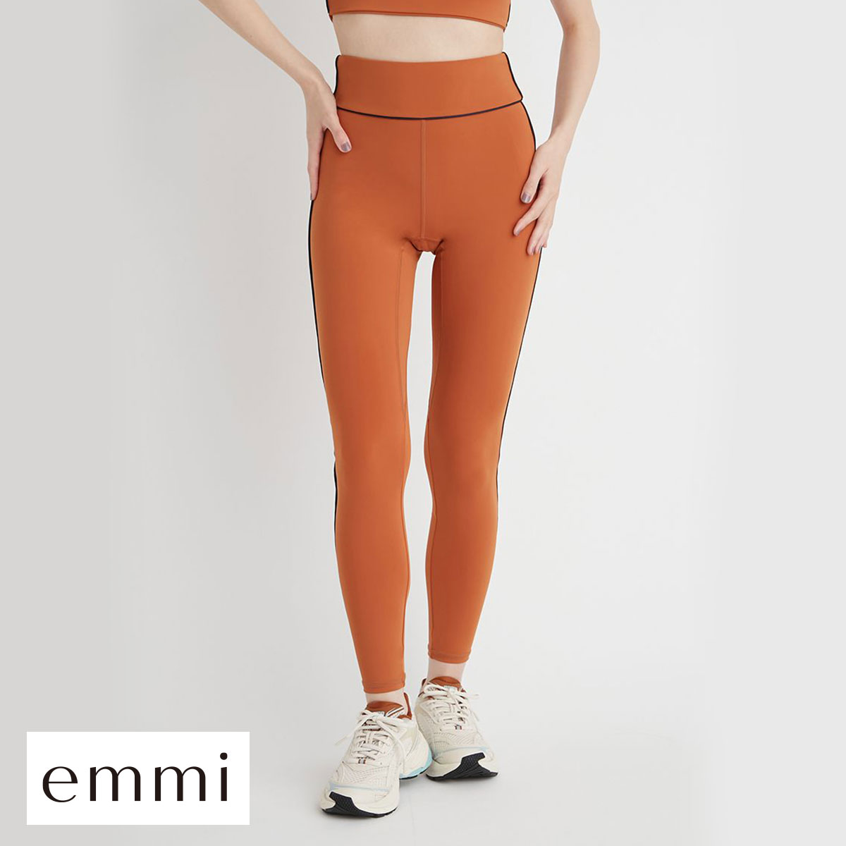 エミ WELLNESS&TRAINING サステナレッチレギンス 単品 スポーツエミ emmi(BR-ブラウン-0)