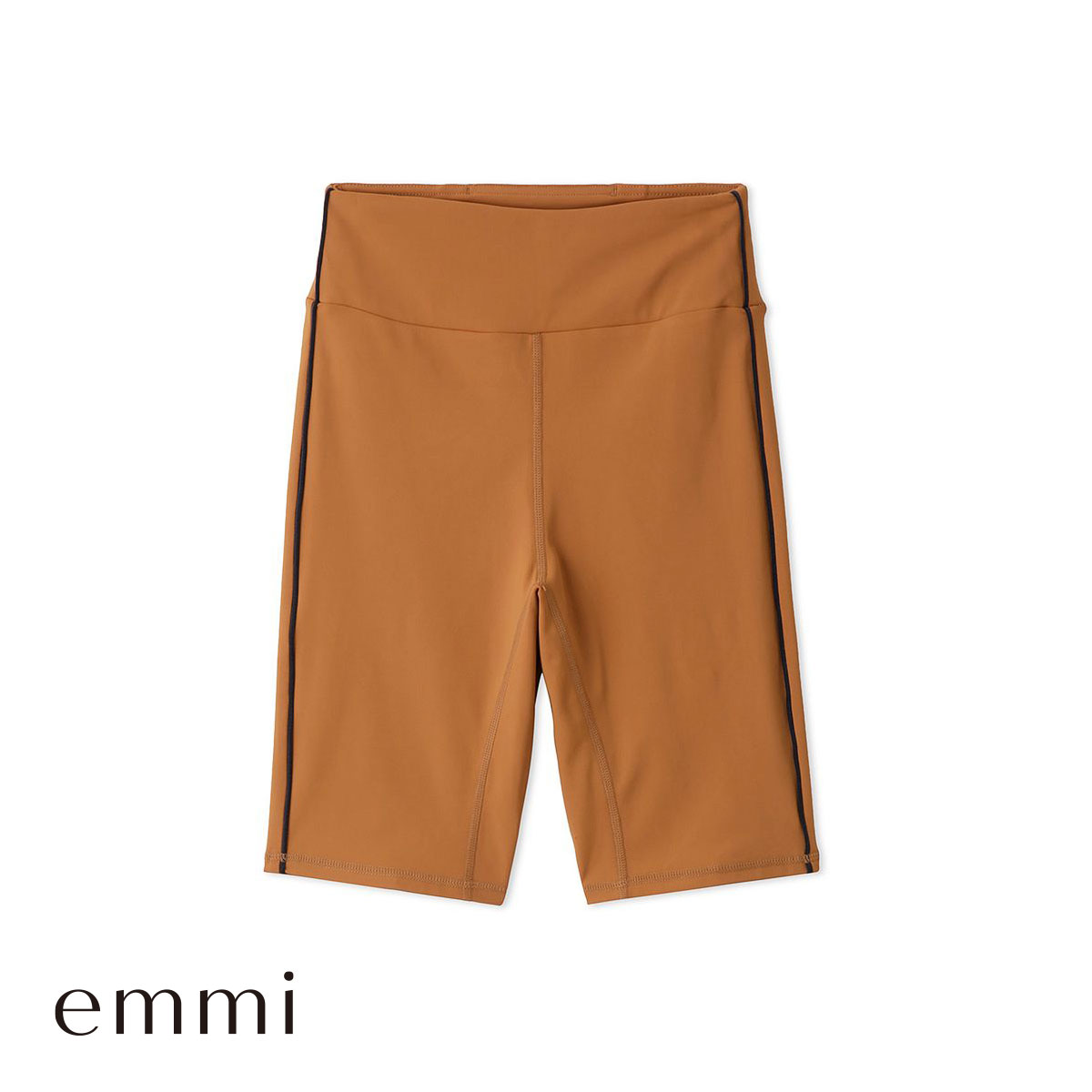 エミ WELLNESS&TRAINING サステナレッチハーフレギンス 単品 スポーツ emmi(BR-ブラウン-0)