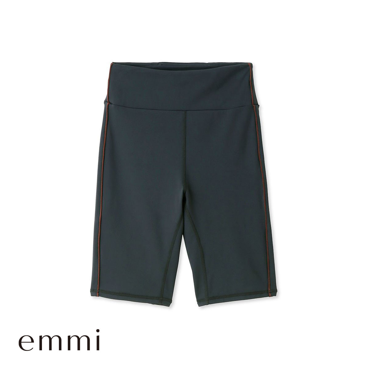 エミ WELLNESS&TRAINING サステナレッチハーフレギンス 単品 スポーツ emmi(BK-ブラック-0)