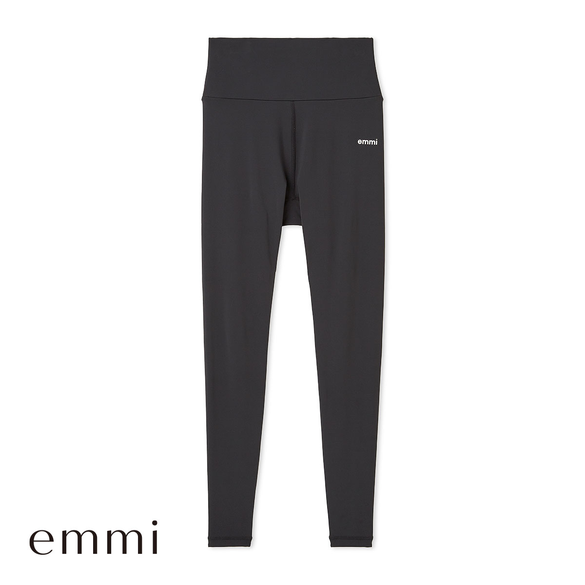 エミ WELLNESS&TRAINING サステナレッチレギンス emmi(BK-ブラック-0)