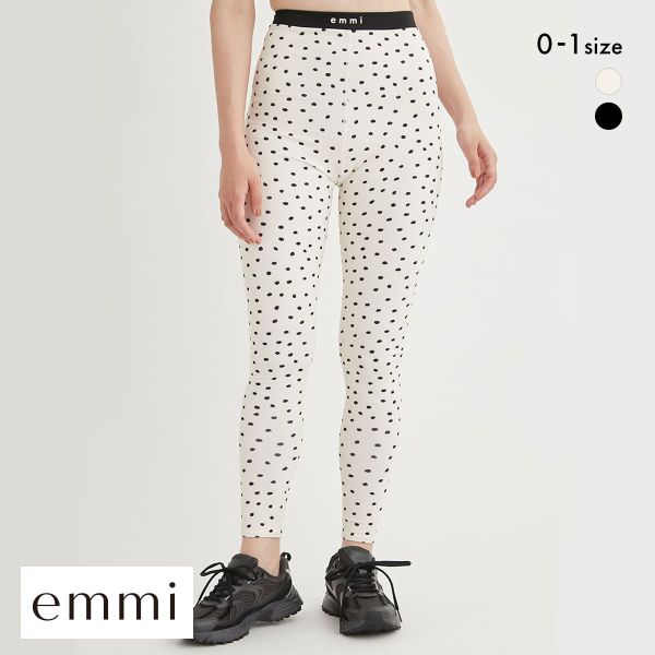エミ WELLNESS&TRAINING eco ドット柄レギンス emmi