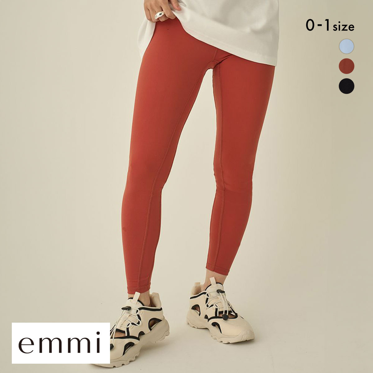 エミ WELLNESS&TRAINING IPSA／emmi サステナレッチユニティーレギンス emmi(OR-オレンジ-0)