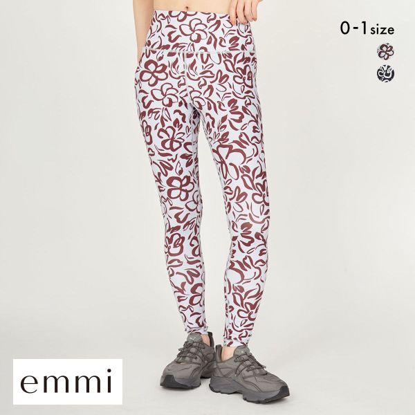 【メール便(30)】 エミ WELLNESS & TRAINING プルメリアアートレギンス emmi 【メール便(30)】 エミ WELLNESS & TRAINING プルメリアアートレギンス emmi