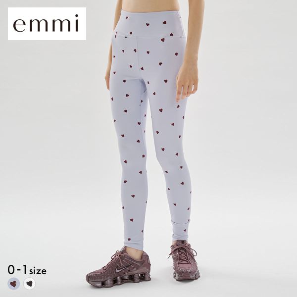 エミ HEART ハートパターンレギンス UVカット 接触冷感 emmi