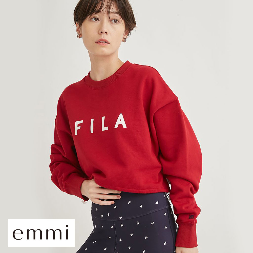 エミ WELLNESS&TRAINING FILAコラボプルオーバー 単品 emmi(RE-レッド-Free)