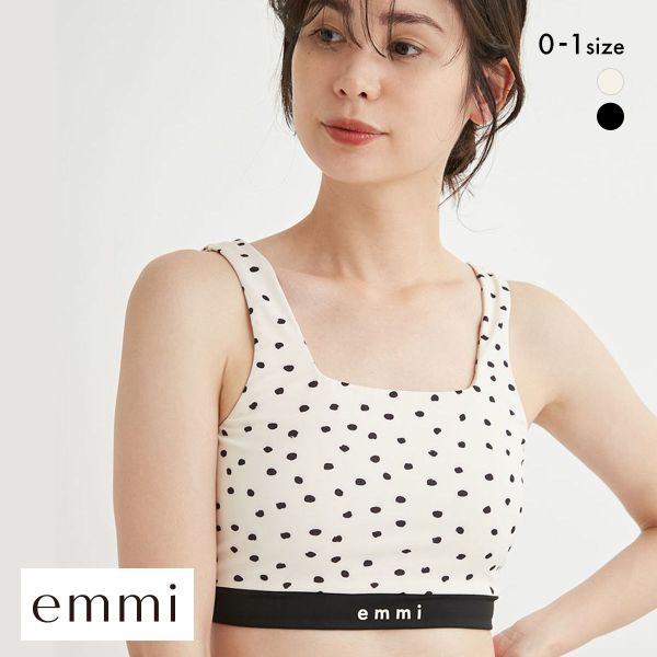 30%OFF エミ WELLNESS & TRAINING eco ドット柄ブラトップ ブラジャー ノンワイヤー スポーツブラ カップイン emmi 30%OFF エミ WELLNESS & TRAINING eco ドット柄ブラトップ ブラジャー ノンワイヤー スポーツブラ カップイン emmi