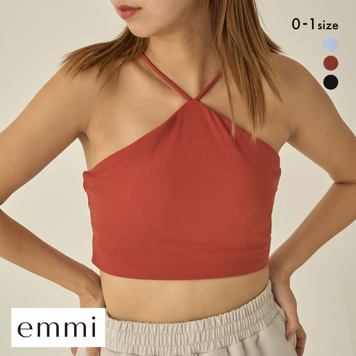 エミ WELLNESS&TRAINING IPSA／emmi サステナレッチユニティーブラトップ emmi(OR-オレンジ-0)