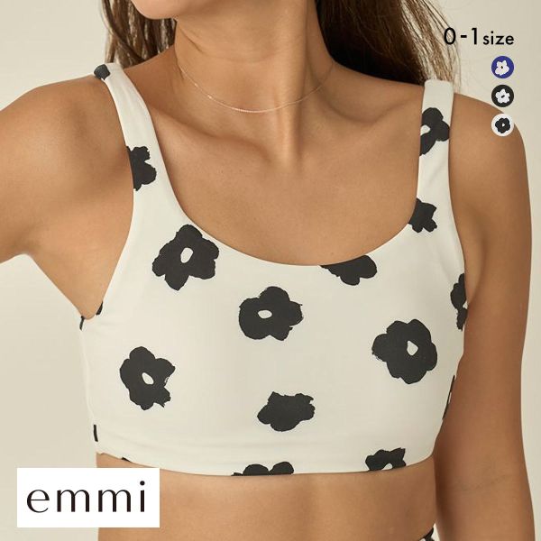 エミ WELLNESS&TRAINING ヨガ カモミール柄ブラトップ emmi
