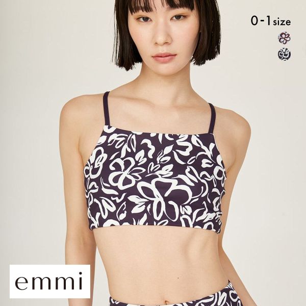 エミ WELLNESS&TRAINING プルメリアアートブラトップ emmi