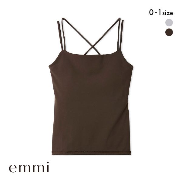 エミ WELLNESS&amp;TRAINING サステナレッチキャミソール キャミソール カップイン emmi