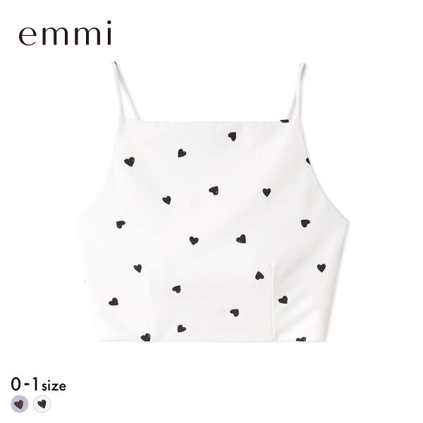 エミ HEART ハートパターンブラトップ UVカット 接触冷感 emmi