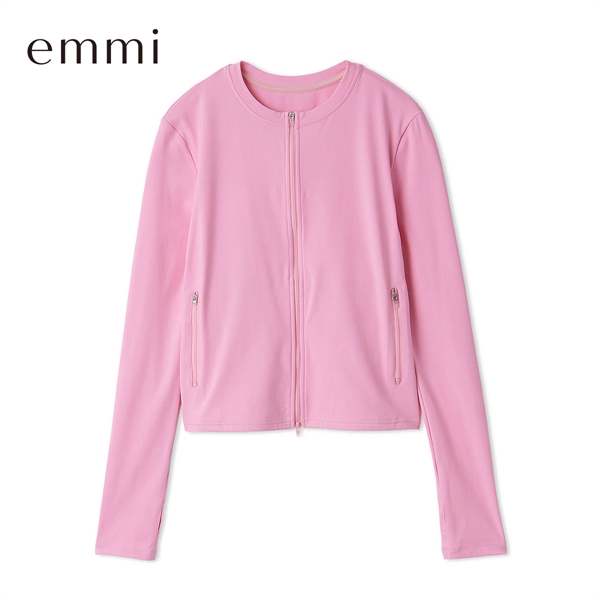 エミ Sustainaretch ジップアップトップス UVカット 接触冷感 emmi サステナレッチ