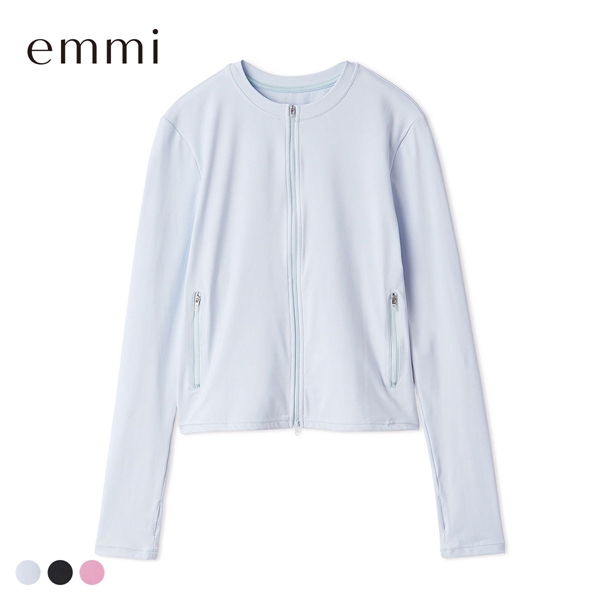 エミ Sustainaretch ジップアップトップス UVカット 接触冷感 emmi サステナレッチ