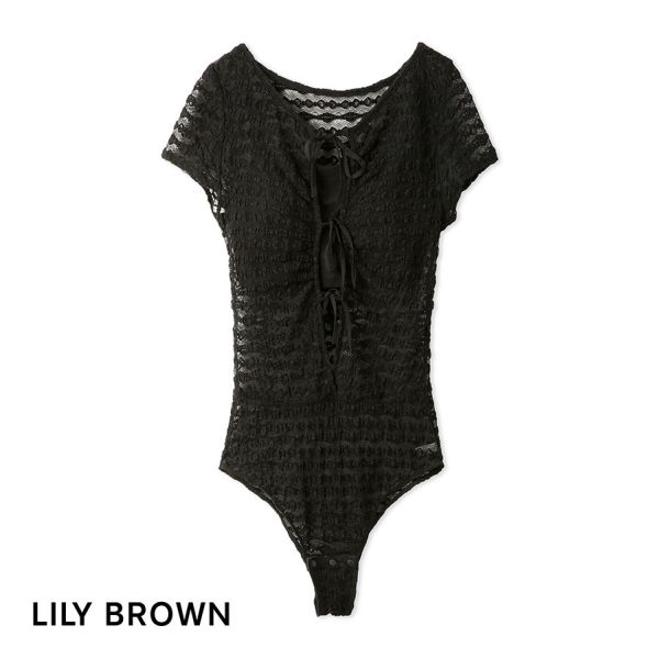 リリーブラウン LILY BROWN 【LILY BROWN Lingerie】レーシーリボンボディスーツ