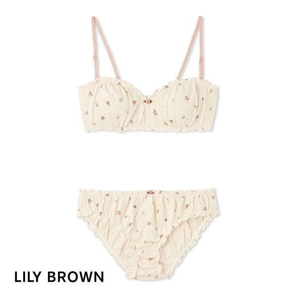 リリーブラウン LILY BROWN コットンフリル ブラレットセット ブラショーツセット ノンワイヤー