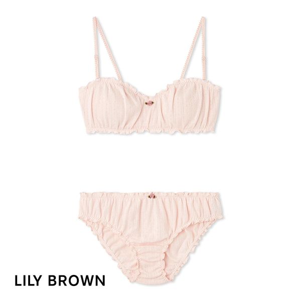 リリーブラウン LILY BROWN コットンフリル ブラレットセット ブラショーツセット ノンワイヤー