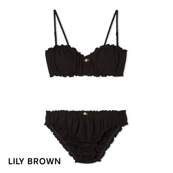 リリーブラウン LILY BROWN コットンフリル ブラレットセット ブラショーツセット ノンワイヤー