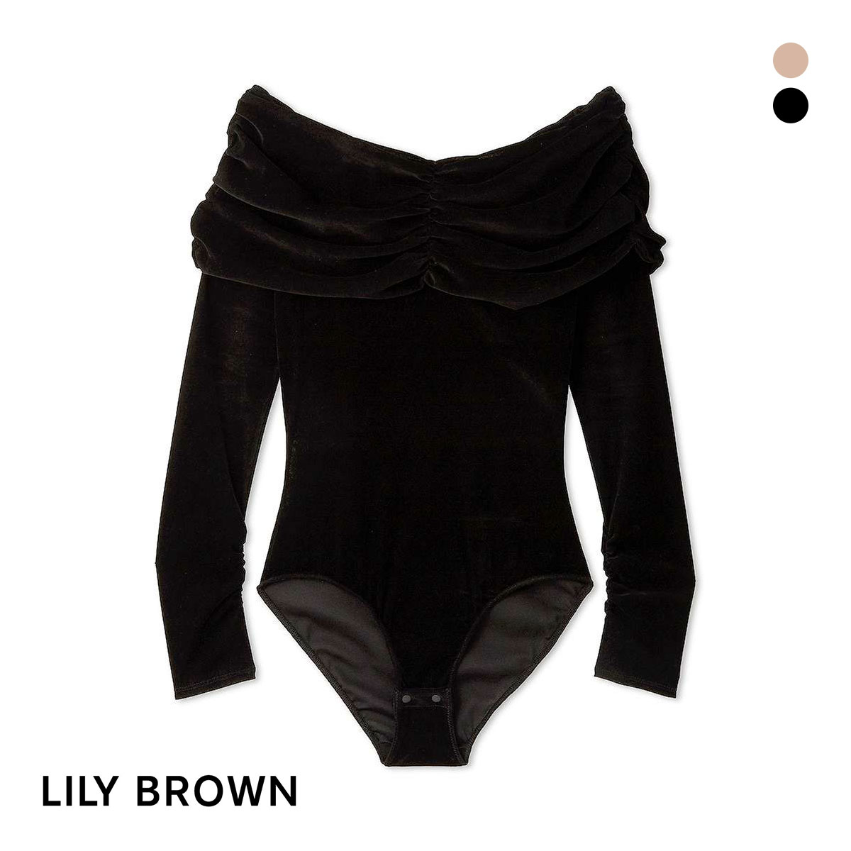 リリーブラウン ランジェリー カップインオフショルダーボディ LILY BROWN Lingerie(BK-ブラック-Free)