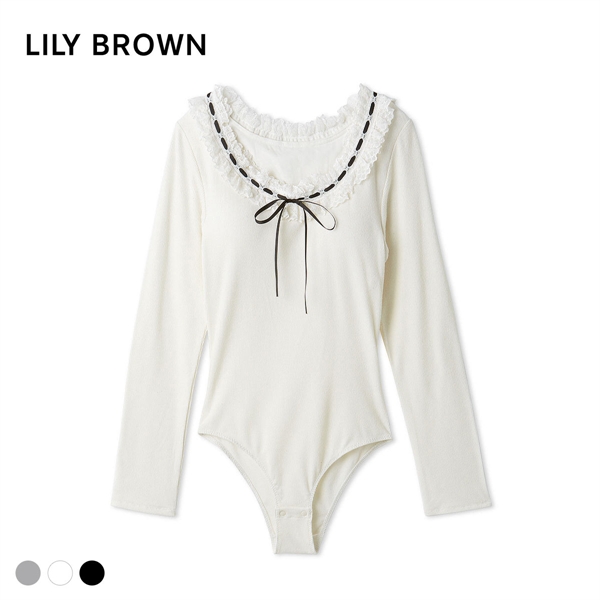 リリーブラウン フリルレースボディスーツ LILY BROWN Lingerie