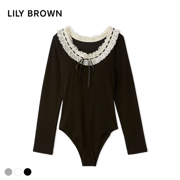 リリーブラウン フリルレースボディスーツ LILY BROWN Lingerie