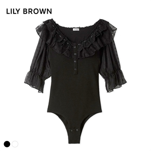 リリーブラウン ランジェリー レーシーパフスリーブボディスーツ カップ付き LILY BROWN Lingerie