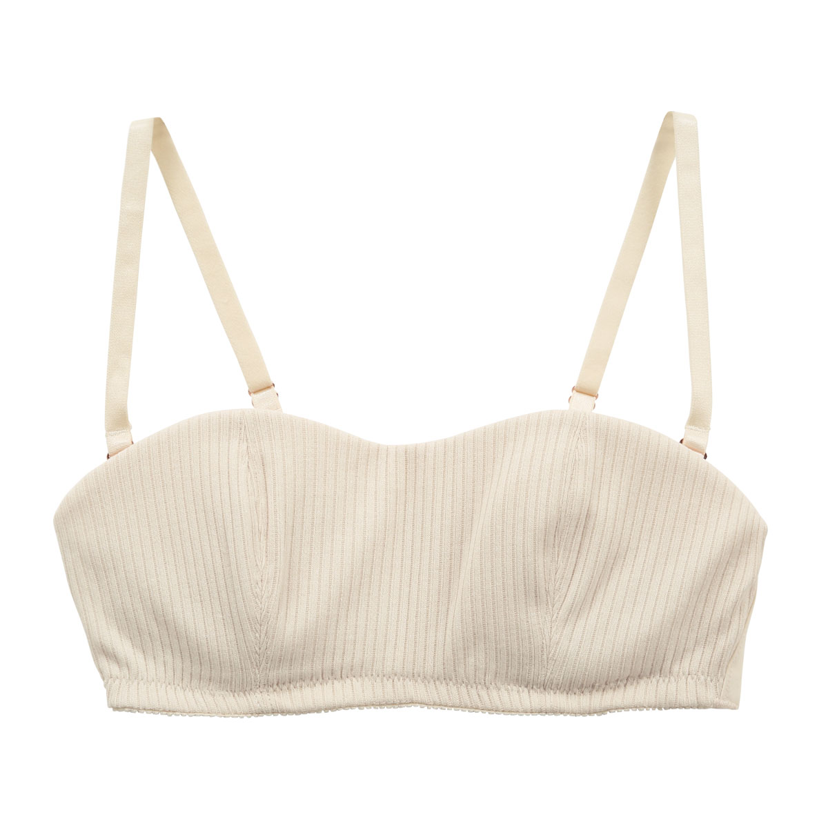 リリーブラウン LILY BROWN ソフトリブ ライククロスストラップレスブラ ランジェリー ブラジャー 単品(IV-アイボリー-1)