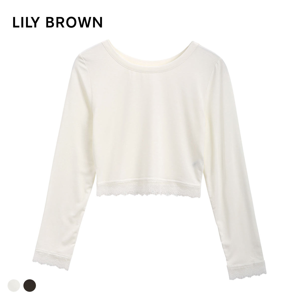 リリーブラウン メルティヒートクルーネック LILY BROWN Lingerie(WH-ホワイト-Free)